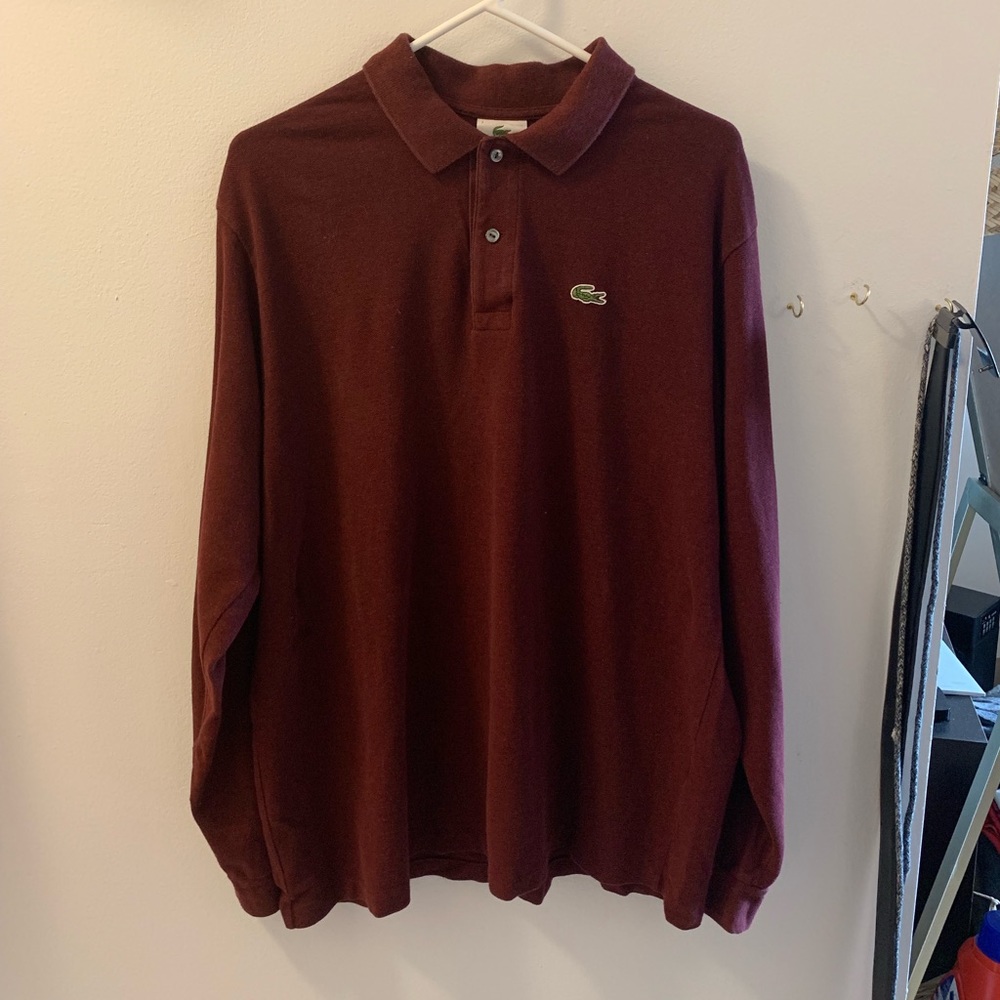 Maroon Lacoste Shirt